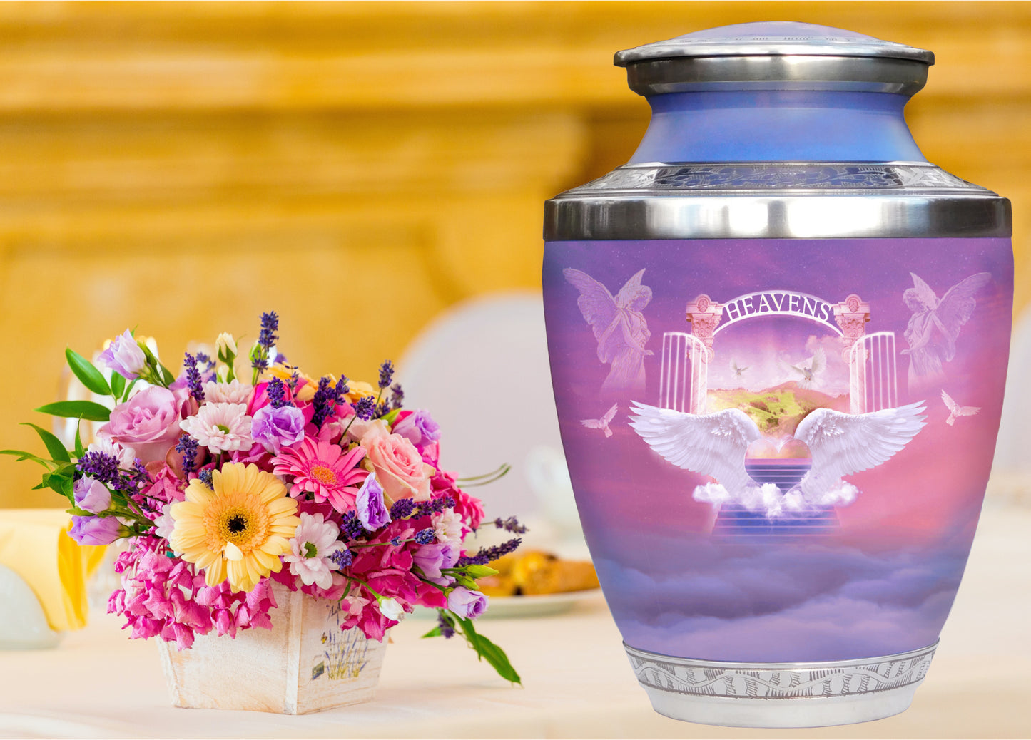 New Path Cremation urns for Adult Ashes/Lovely urns for Human Ashes Males and Females, Customize urns by Photo and Engraving, Decent and Personalized Funeral urns for Ashes to Honor Your Beloved