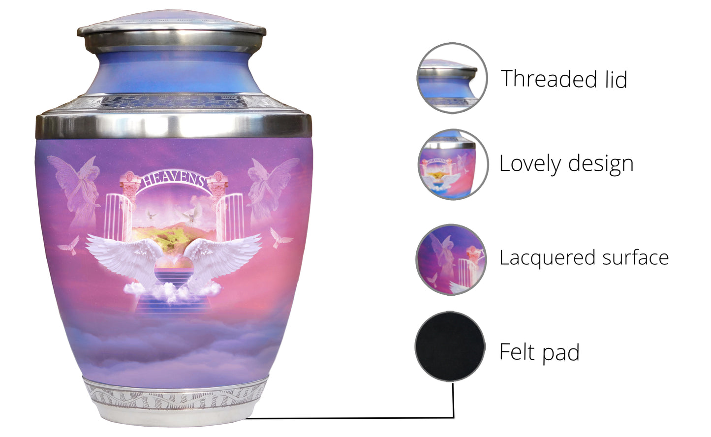 New Path Cremation urns for Adult Ashes/Lovely urns for Human Ashes Males and Females, Customize urns by Photo and Engraving, Decent and Personalized Funeral urns for Ashes to Honor Your Beloved