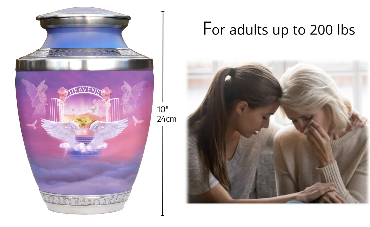 New Path Cremation urns for Adult Ashes/Lovely urns for Human Ashes Males and Females, Customize urns by Photo and Engraving, Decent and Personalized Funeral urns for Ashes to Honor Your Beloved